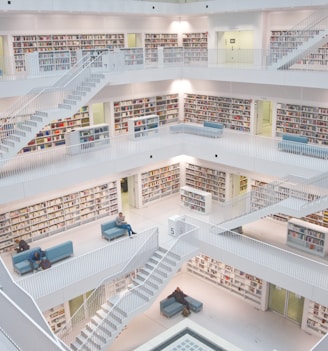 four floors building with stairs