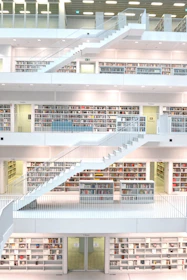 A clean, minimalist library interface showcasing AI tutorials and reviews.