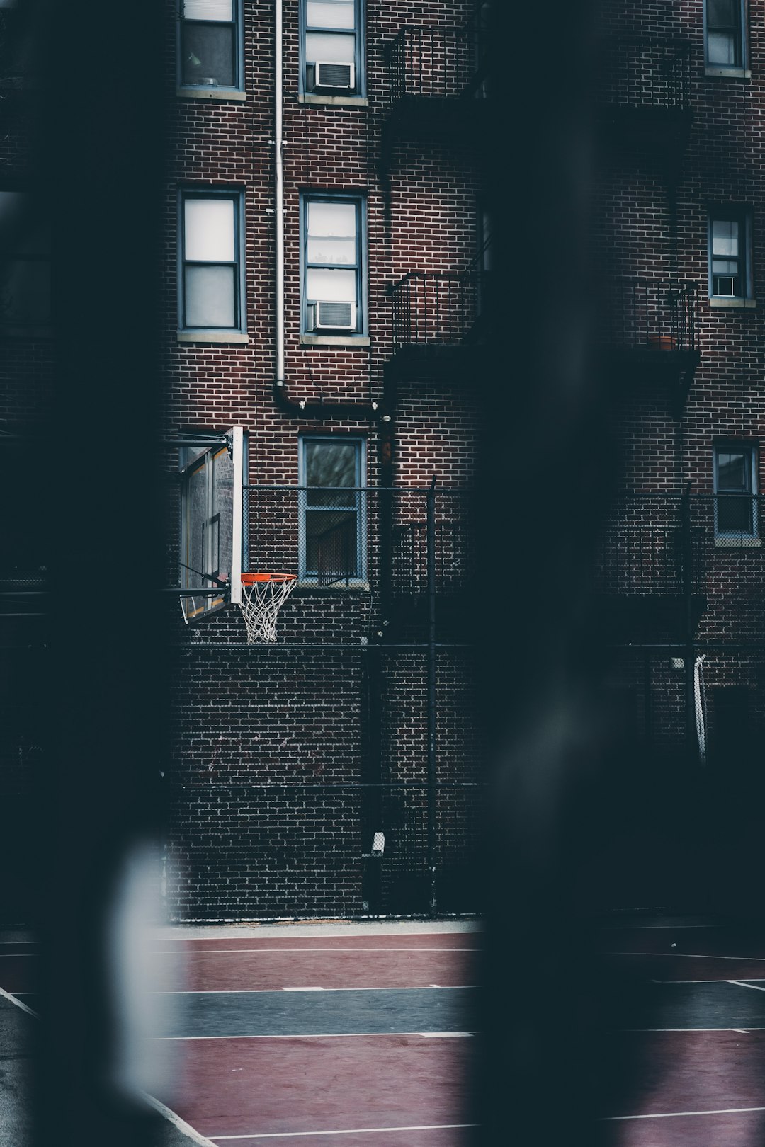 basketball court near building