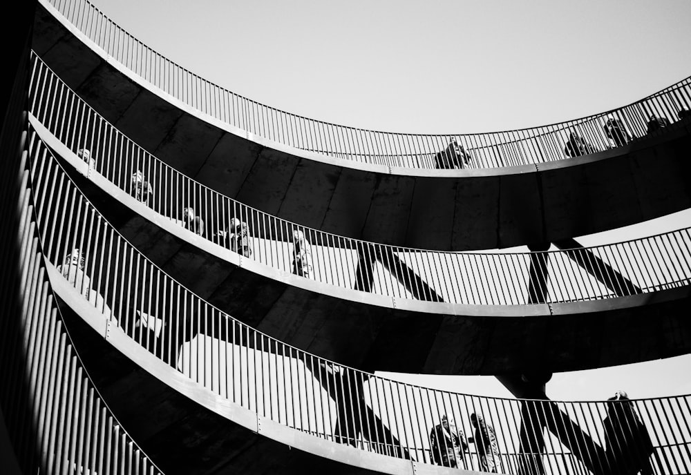 black and grey building balconies