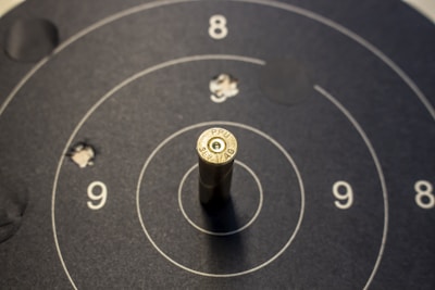 Targets showing bullet holes from a recent practice session.