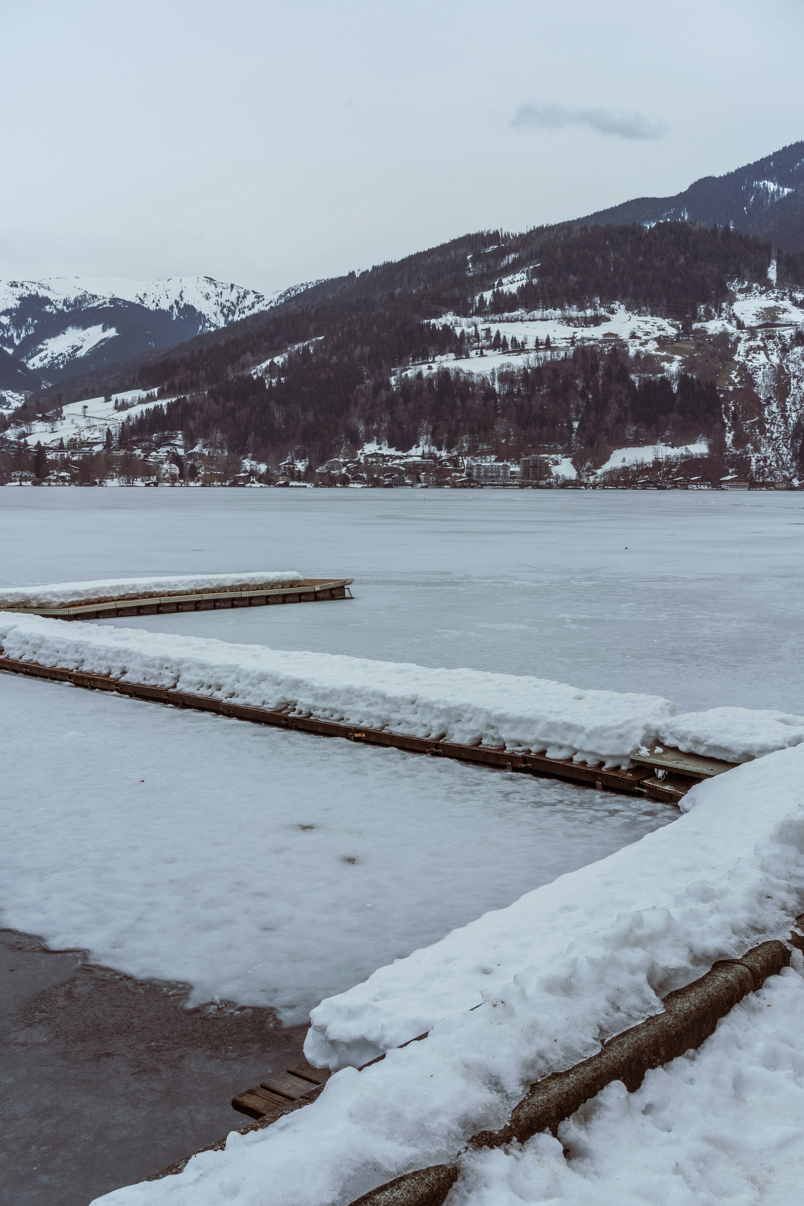 montagne pendant l’hiver