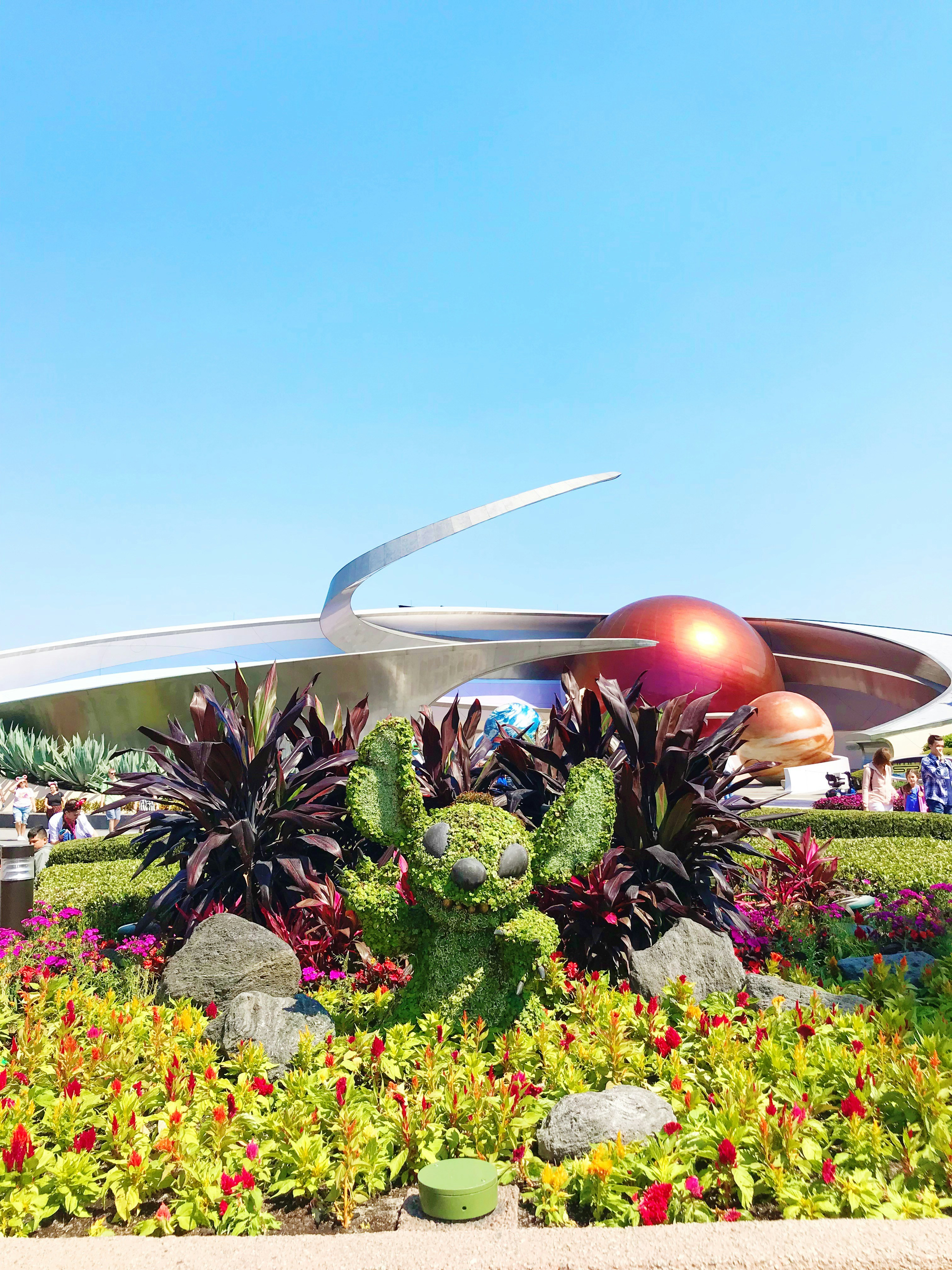 Stitch topiary on garden