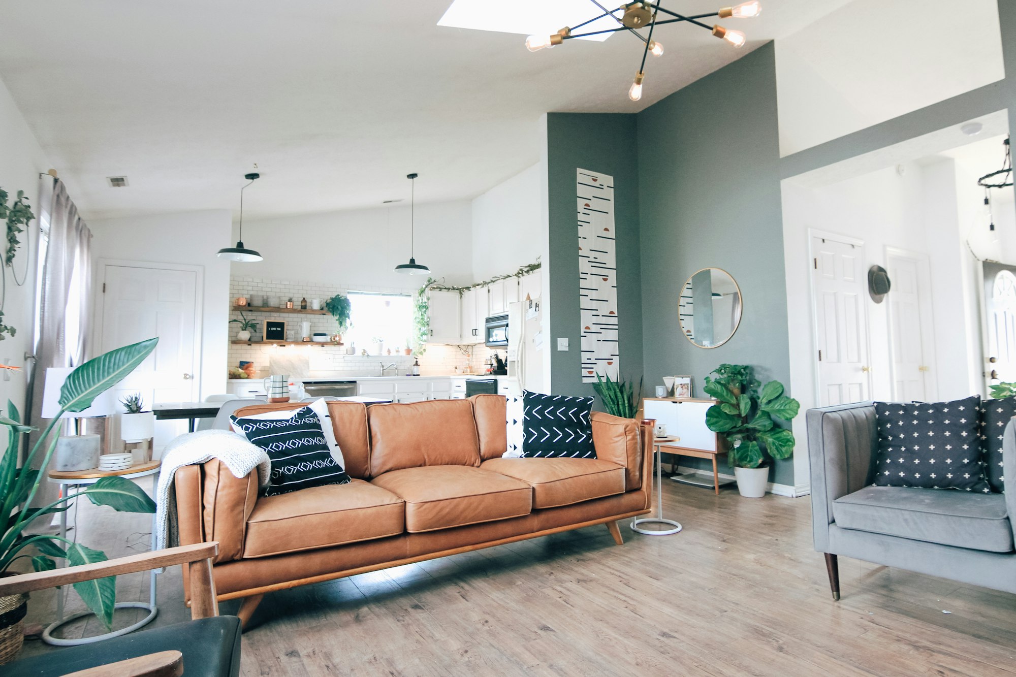 Our living room has been the main area we have focuses our attention on making comfortable for us. My husband got me this couch for my birthday because I have been head over heels with it. (it is the Timber sofa from Article!)

@Kara_M_Eads