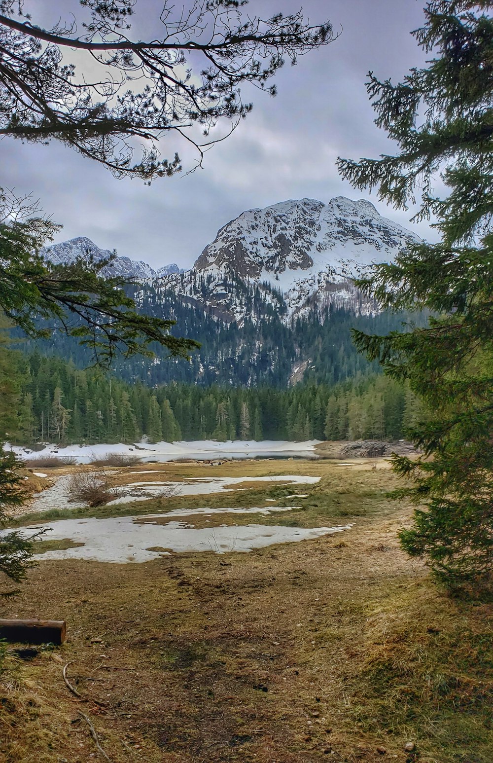 mountain covered with snow