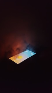 black smartphone turned on