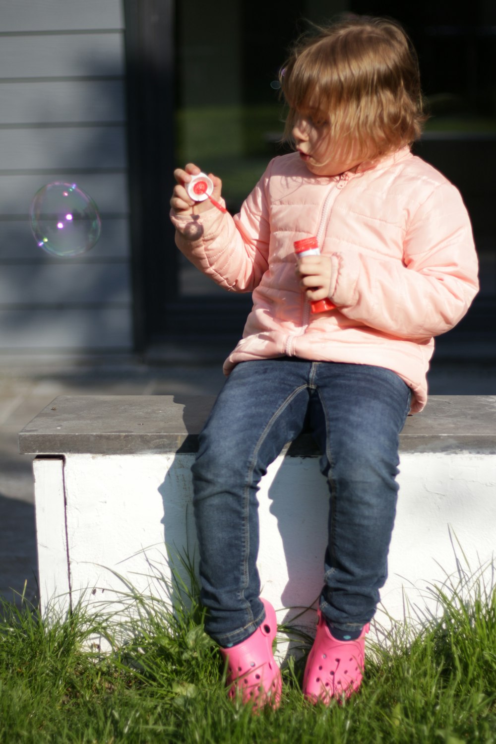 toddler sitting down