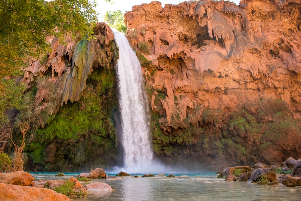 landscape of a waterfall