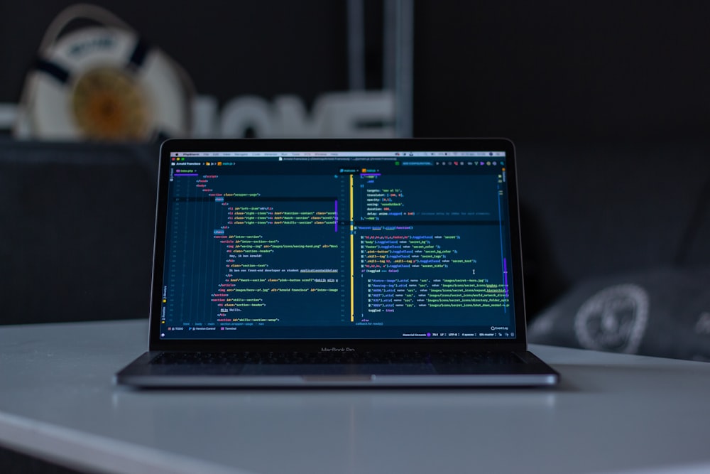 Code editor showing web application development