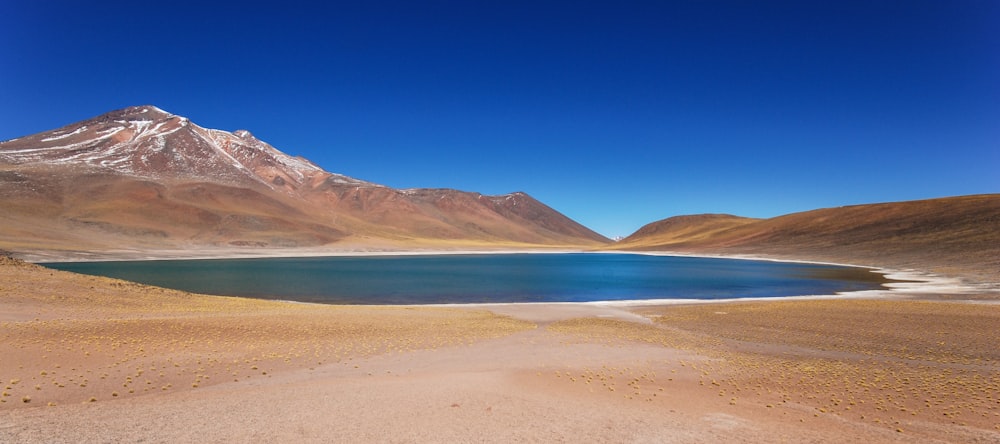 body of water on desert