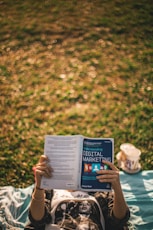 person reading book