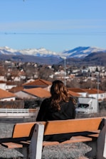 woman sitting on bench