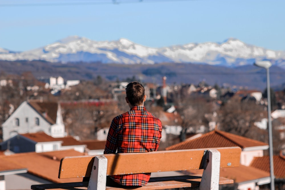 man sitting on bench