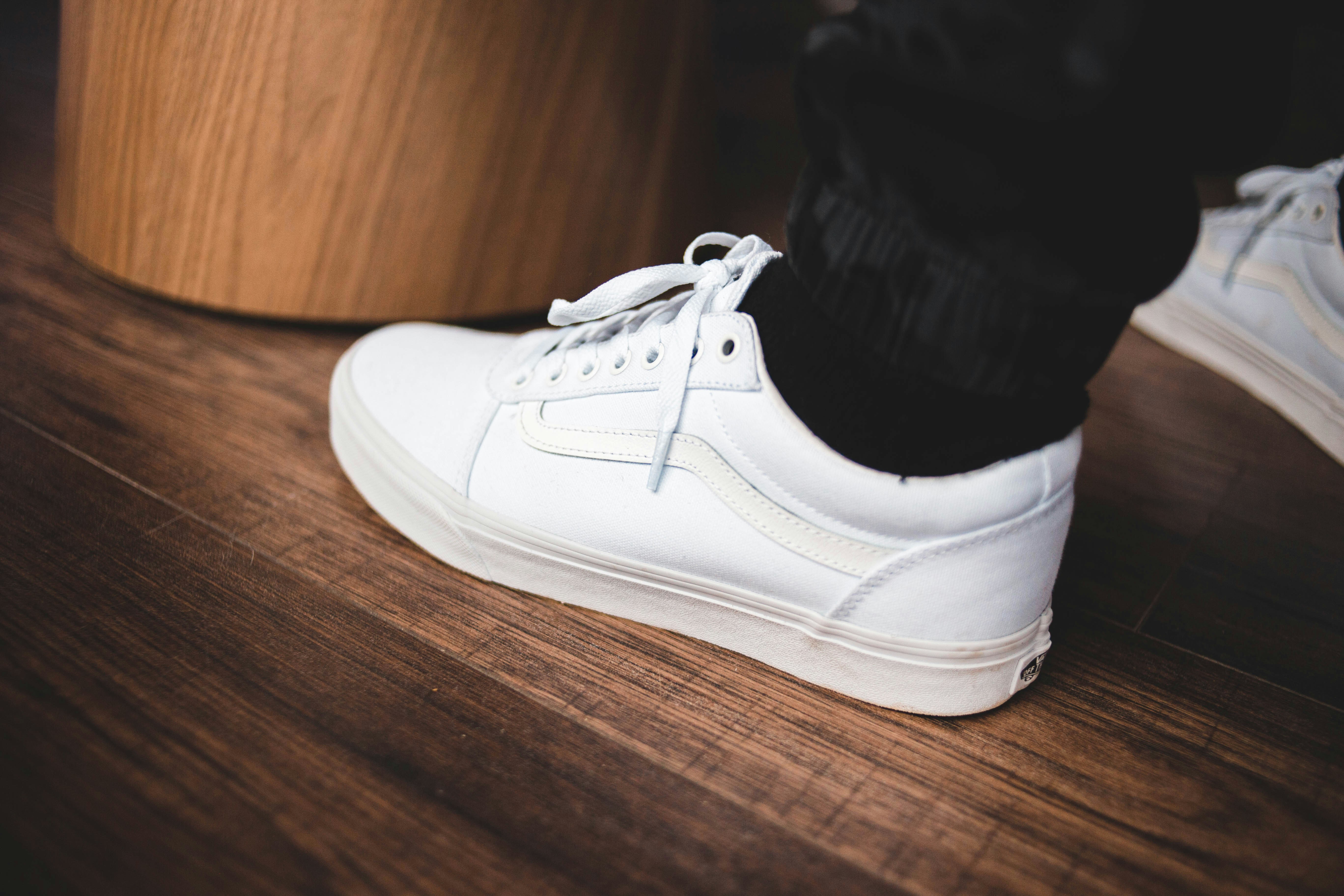 white low top vans