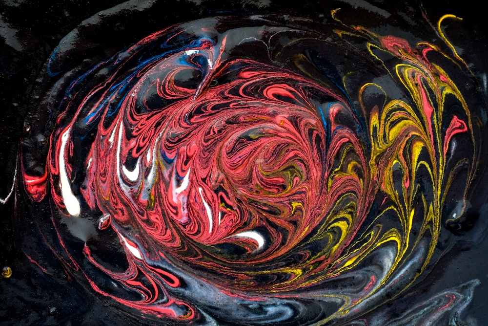 multicolored water paint art