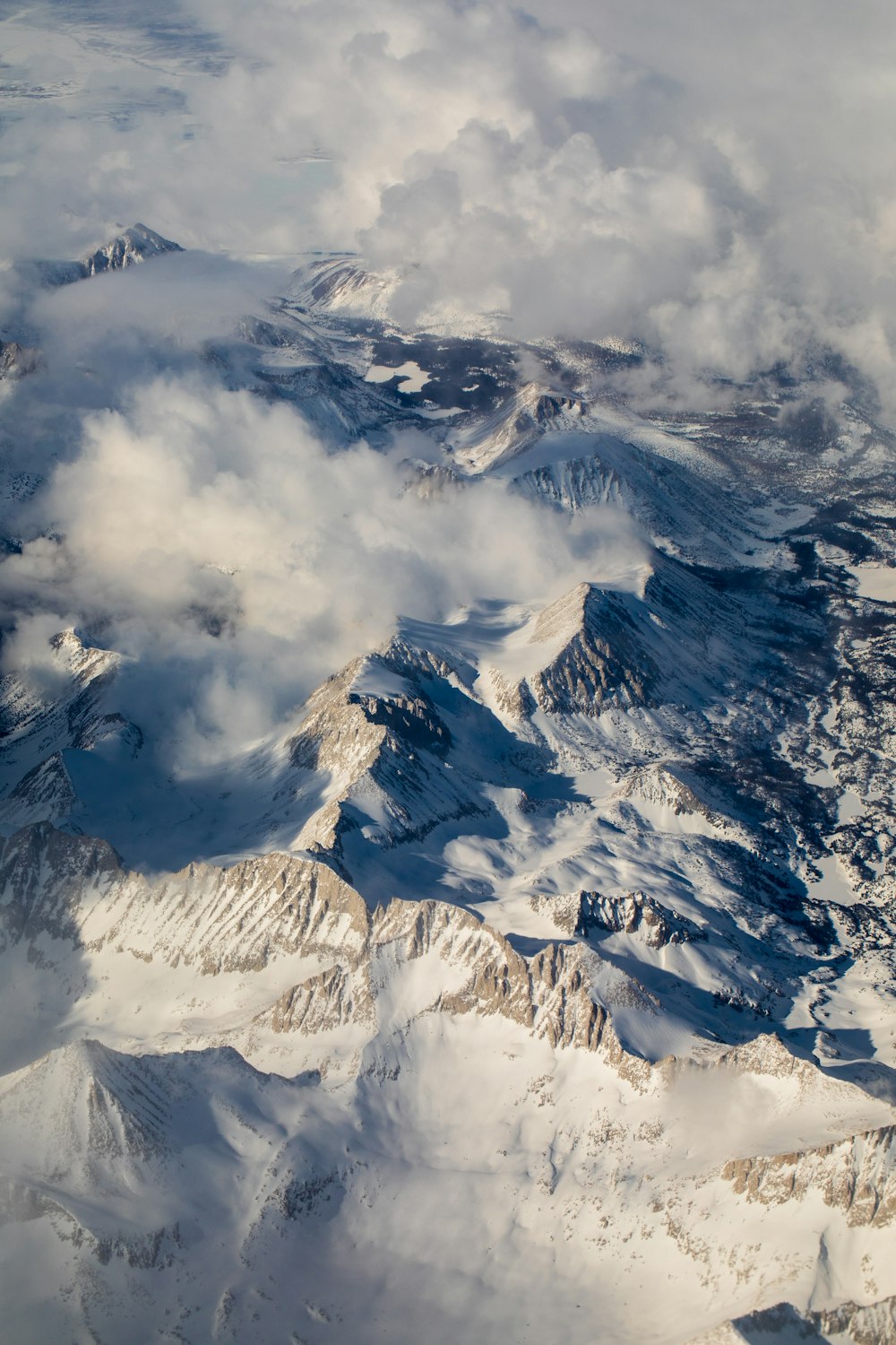 aerial photography of mountain coated with snow