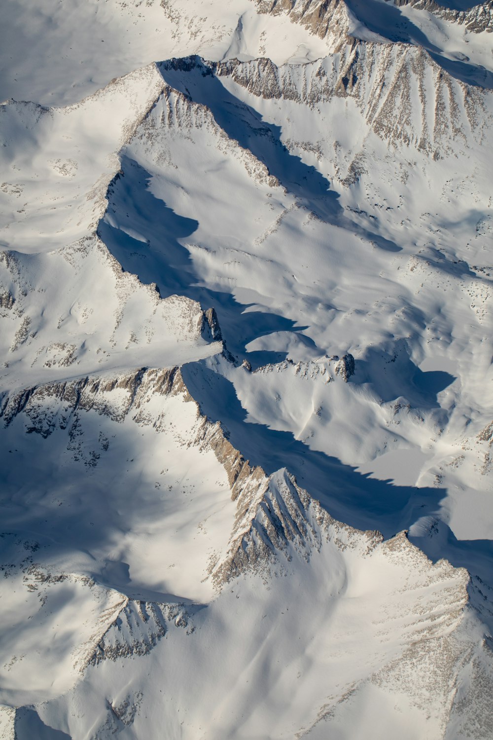 bird's eye photography of mountain covered snow