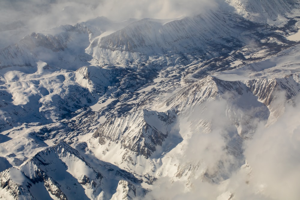 snow covered mountains