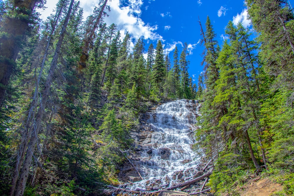 waterfalls time lapse photo