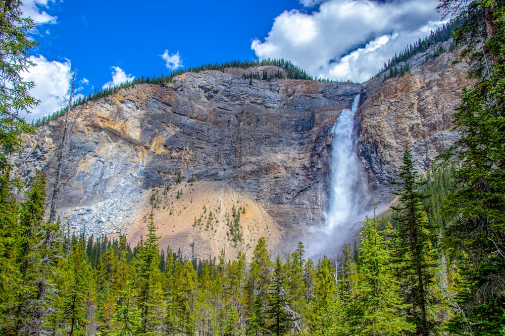 waterfall during daytime