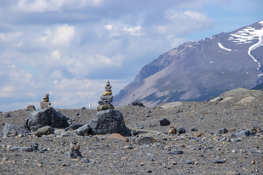 gray rock pile during daytime