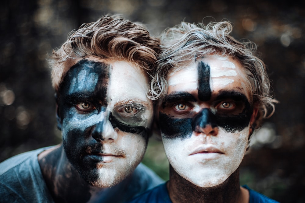 two man in blue shirts