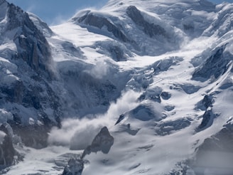 landscape photography of avalanche