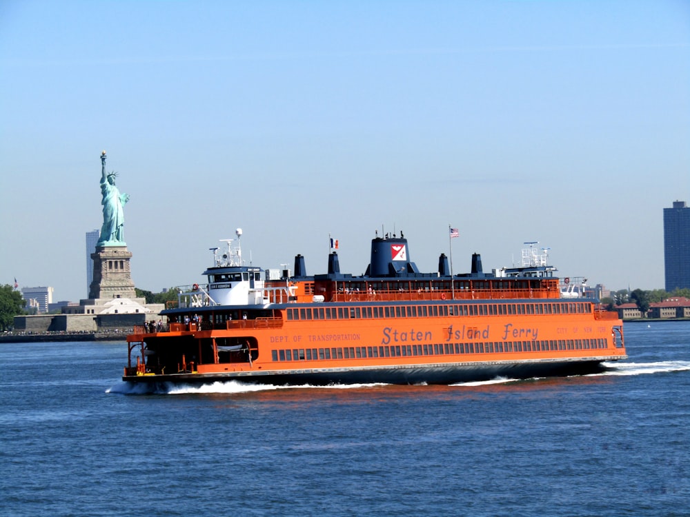 orange cruise ship