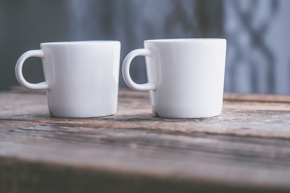 two white teacups