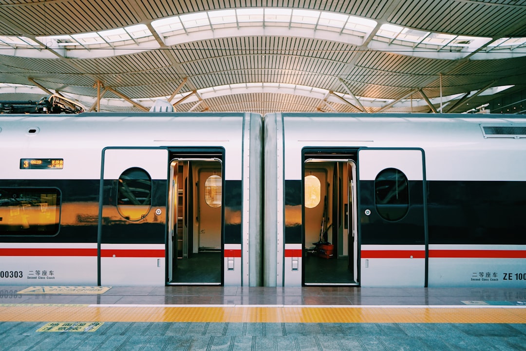 opened-door train,
