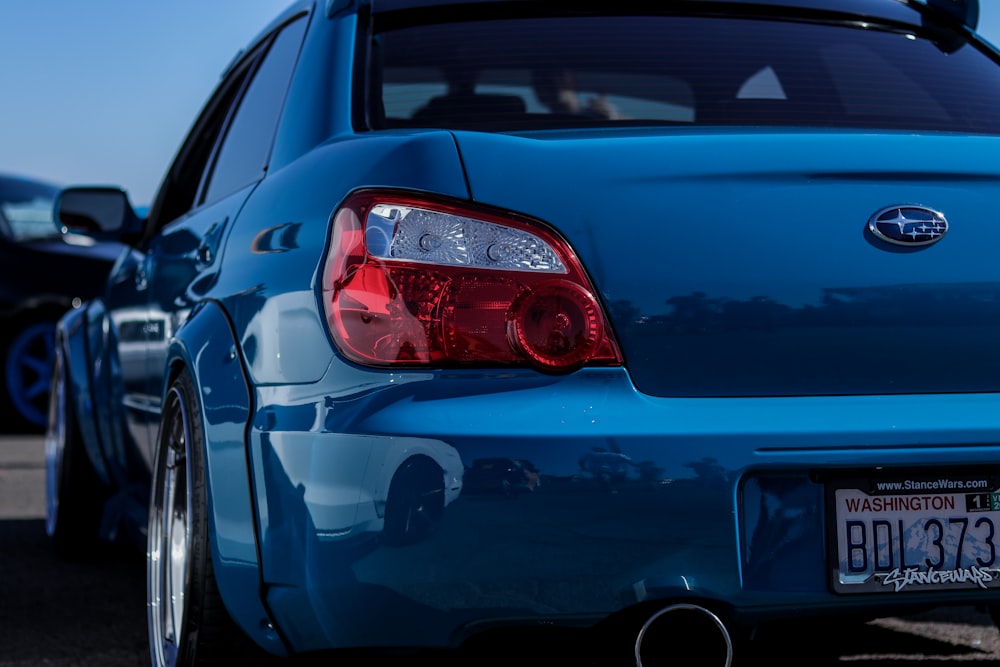 blue Subaru car