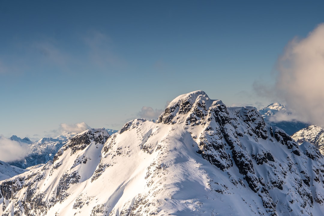 bird's eye photography of mountain covered snow