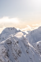 mountains covered by snow at daytime