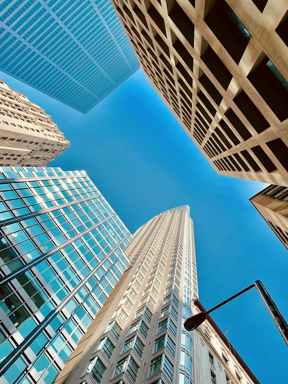 low angle photo of high rise buildings