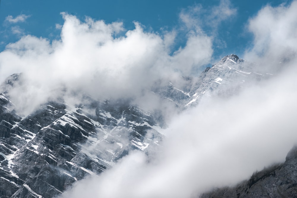 snow covered mountain during daytime