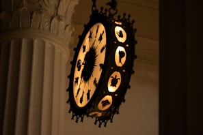 A vintage clock merged with cosmic imagery, symbolizing time and mystery