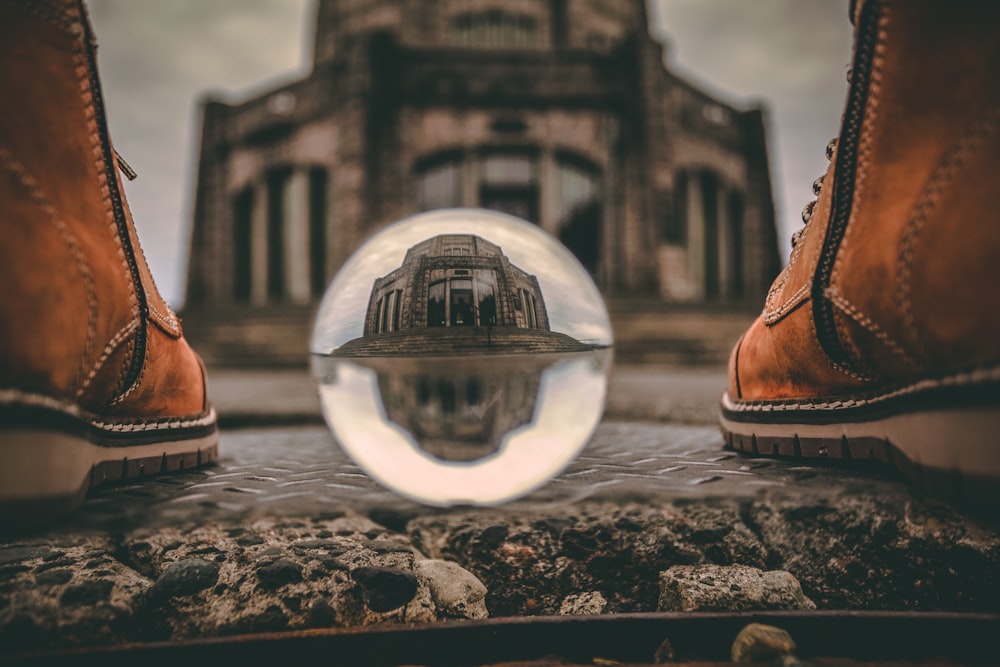 selective focus photo of brown boots