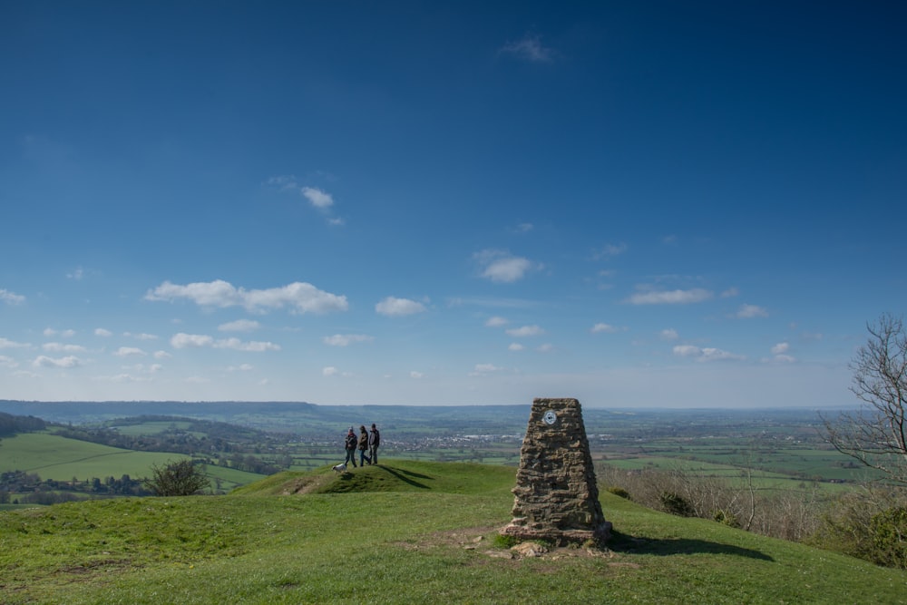 gray stone on hill