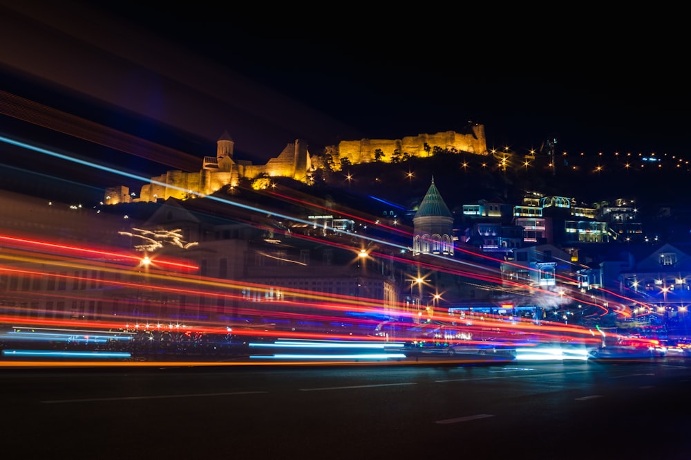 time-lapse photography of cars on road