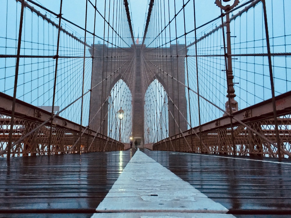 suspension bridge during daytime