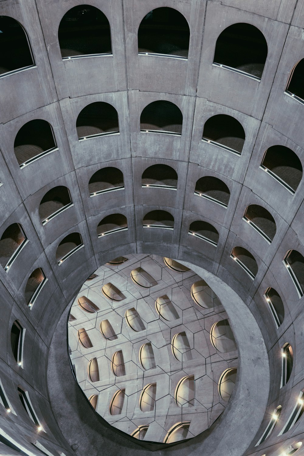 a circular building with a circular window in the center