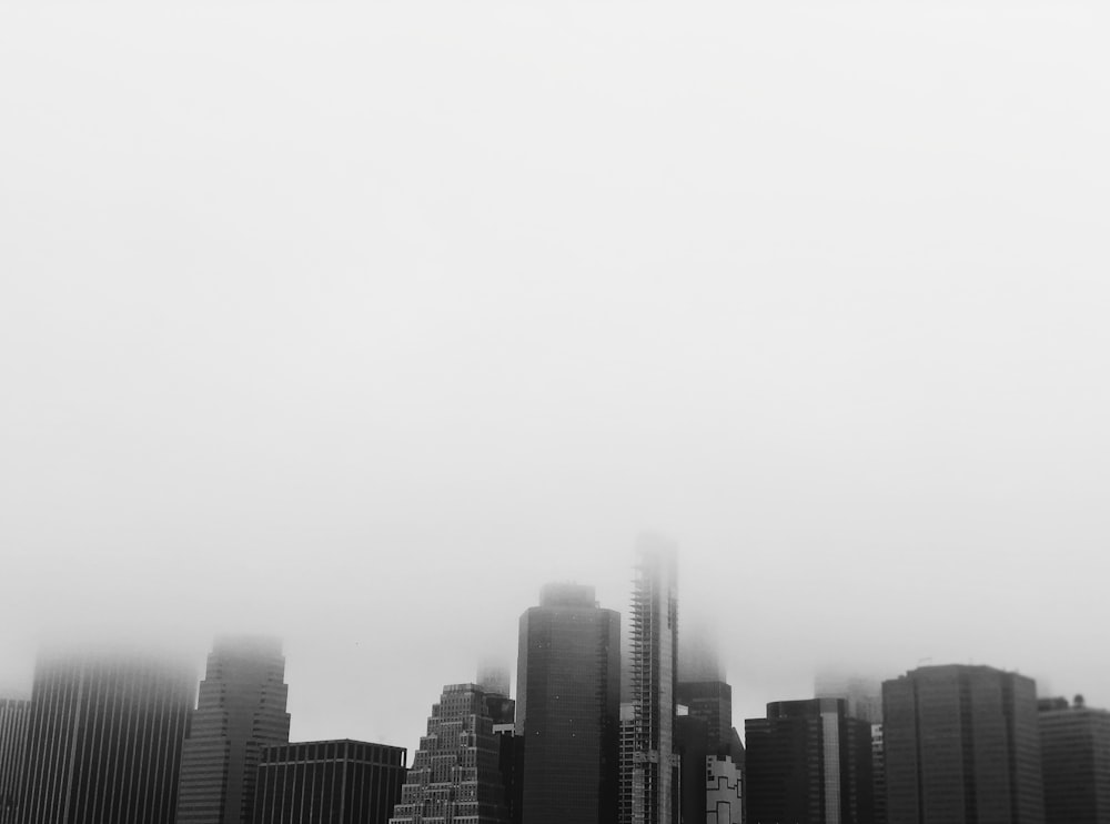 grayscale photography of buildings