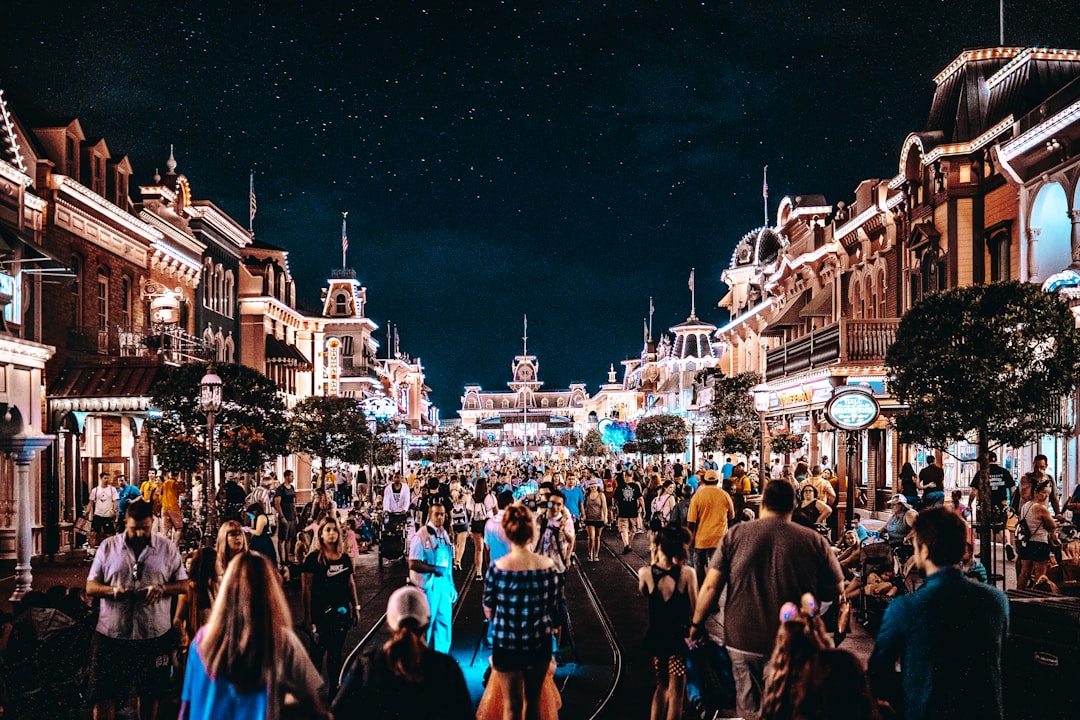 crowd of people outdoors during nighttime