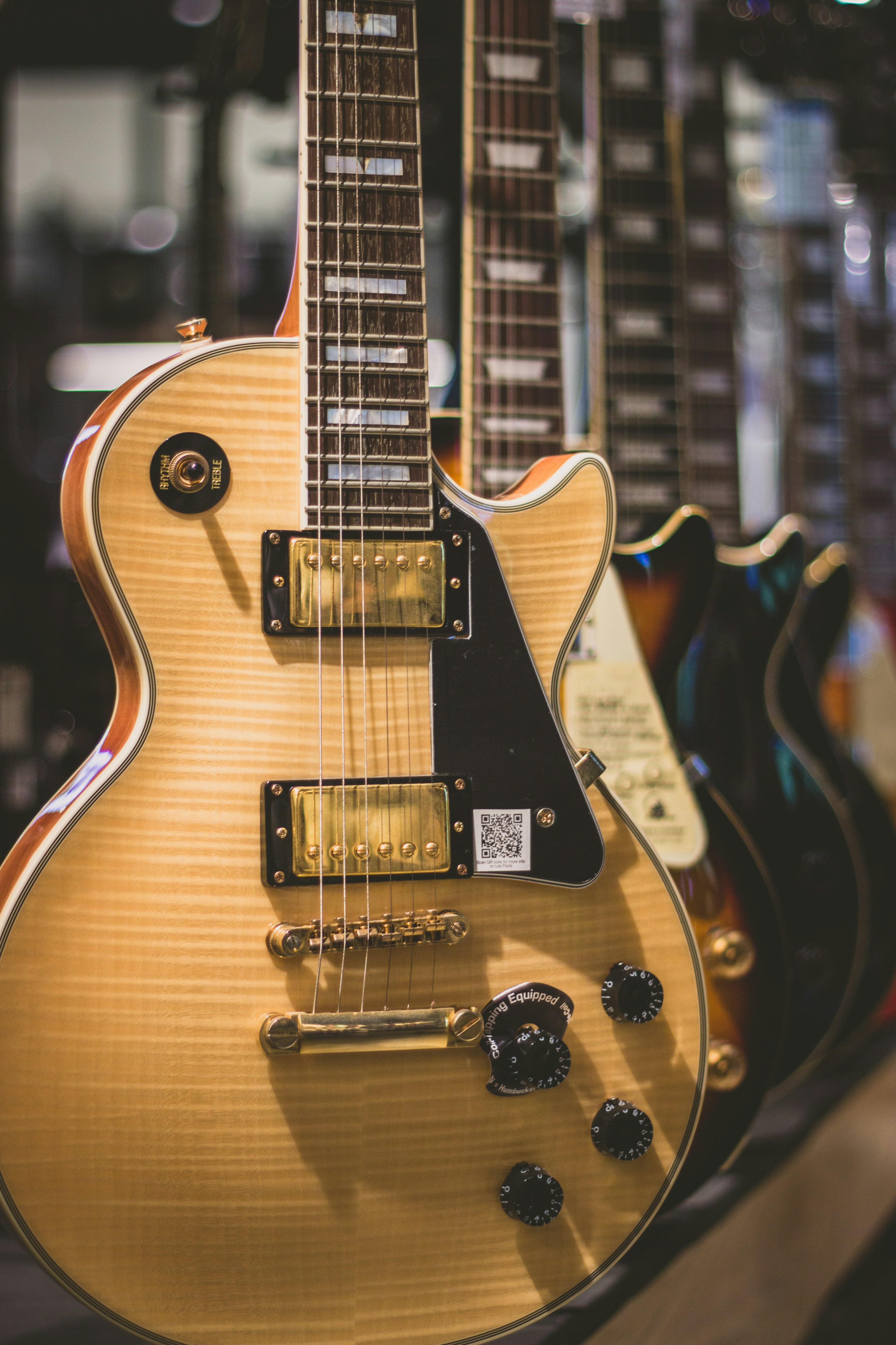 several electric guitars