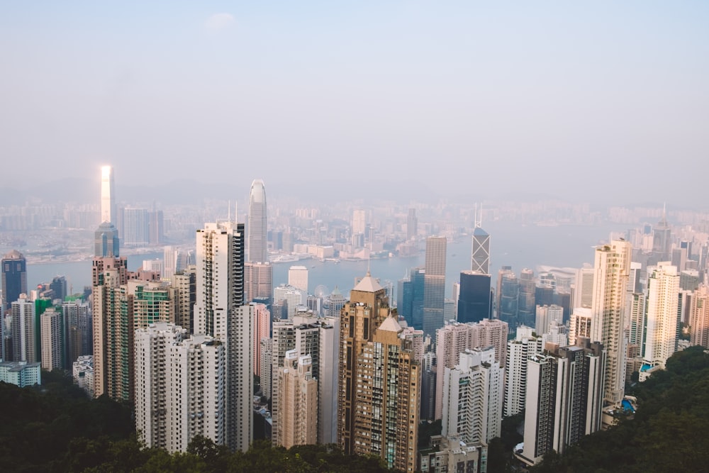 aerial photography of high-rise building