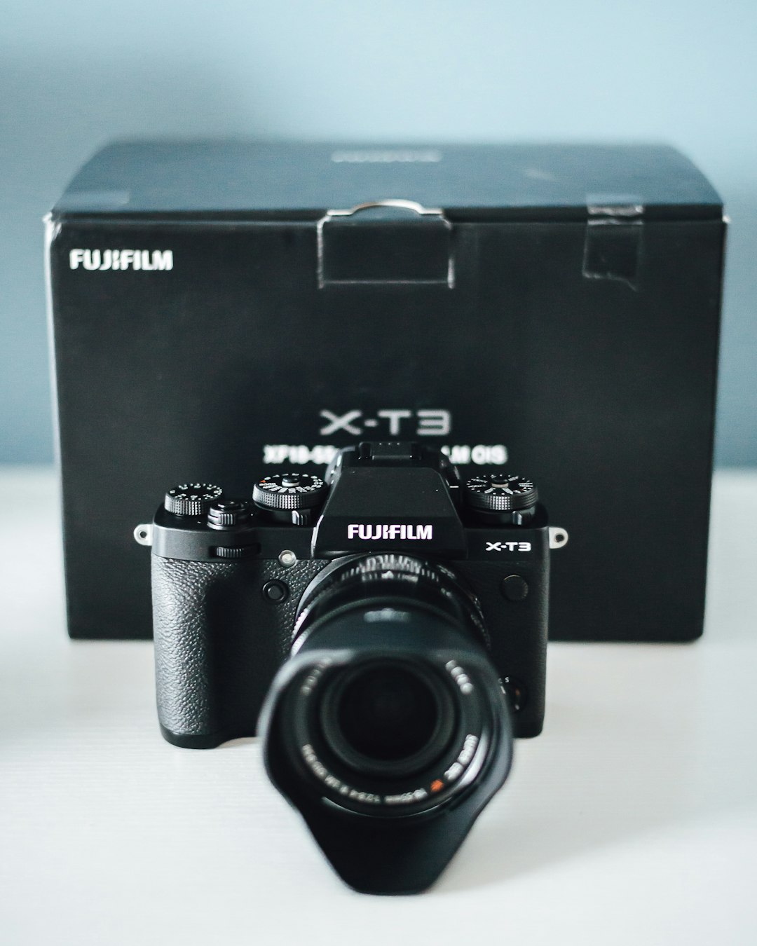 black Fujifilm X-T2 camera