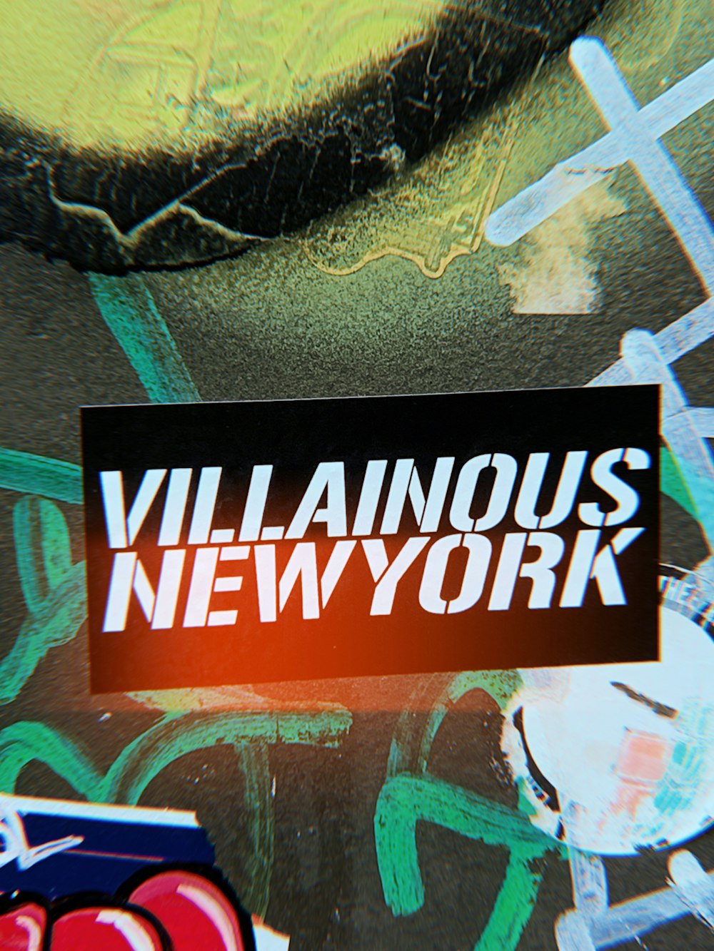 black and white Villainous New York-printed poster