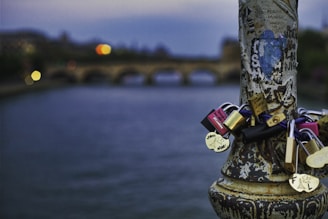 padlocks locked on post
