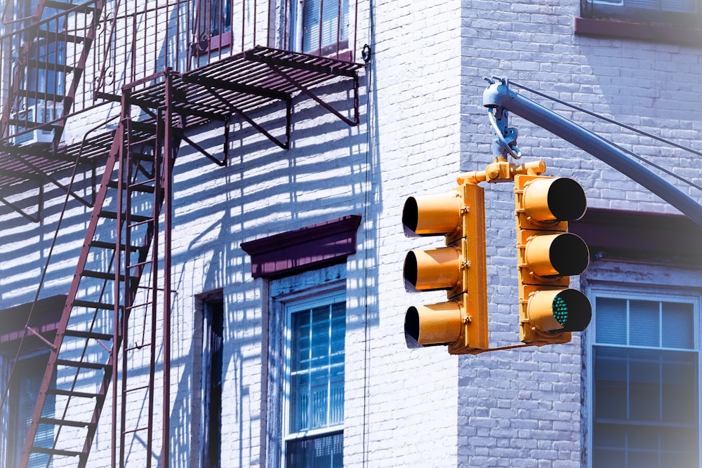 yellow traffic lights