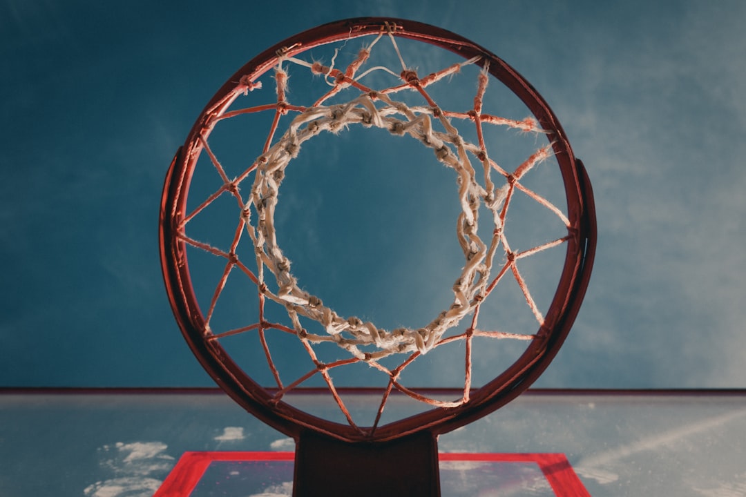 low angle photo of basketball hoop,